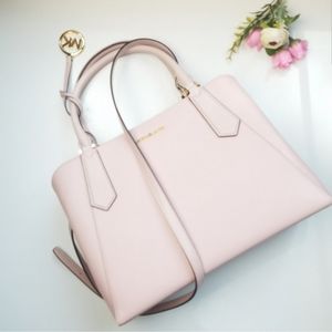 Pink Michael Kors Kimberly Blossom Pink Large Crossbody Satchel LARGE
